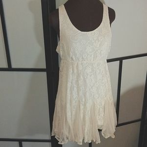 Knit country dress with lace and cinched waist From Pinky